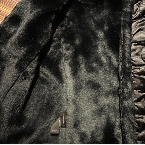 New York & Company Black Faux Fur Trim Vest - Picture 2 of 8